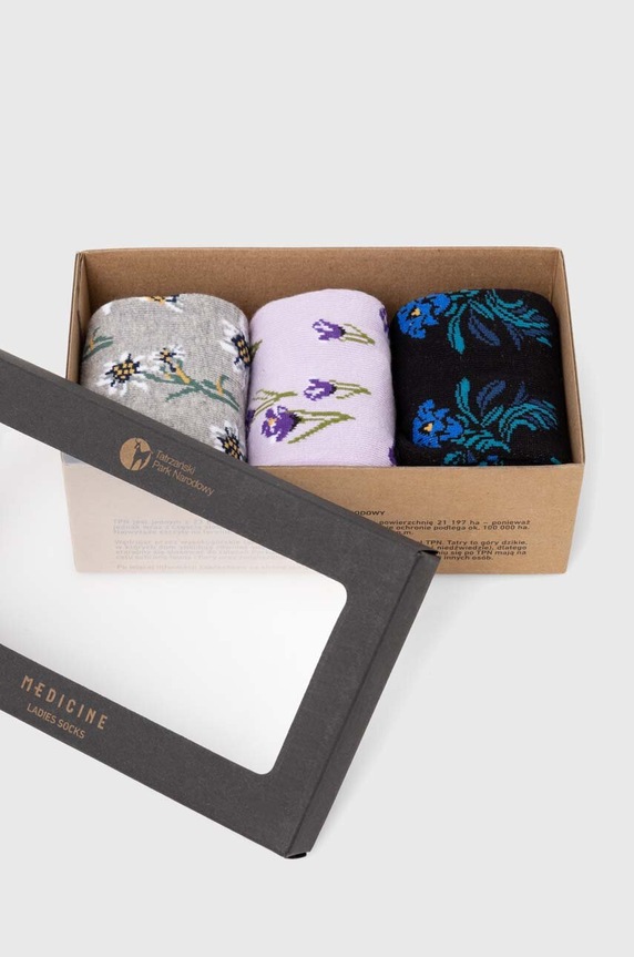 Skarpetki bawełniane damskie z kolekcji Tatrzański Park Narodowy x Medicine (3-pack) kolor multicolor multicolor RS24.LGDA51