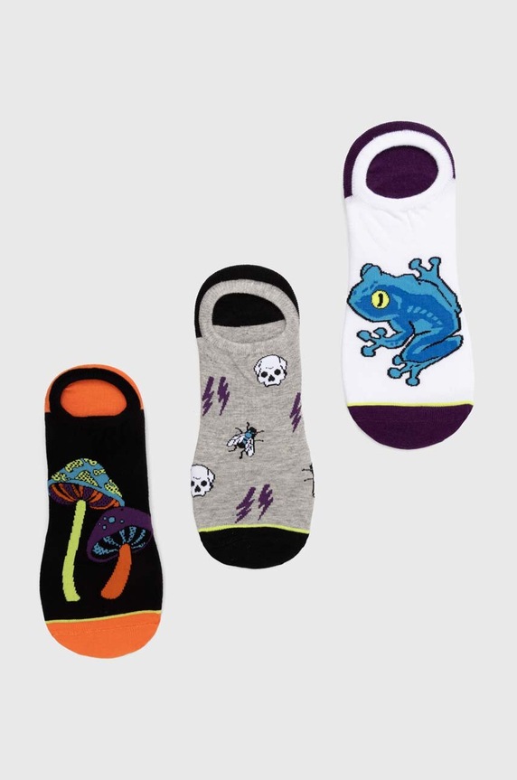 Skarpetki bawełniane męskie wzorzyste (3-pack) kolor multicolor skarpetki krótkie multicolor RS24.LGM700