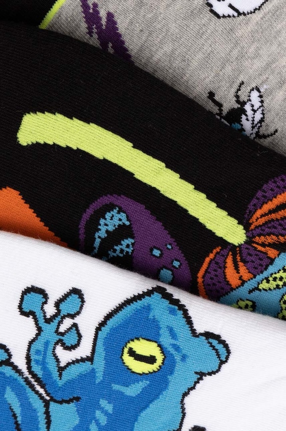Skarpetki bawełniane męskie wzorzyste (3-pack) kolor multicolor RS24.LGM700 multicolor RS24