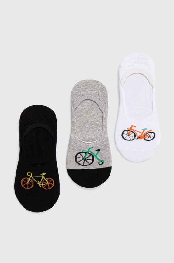 Bavlnené ponožky pánske so vzorom (3-pack) viac farieb krátke ponožky viacfarebná RS24.LGM801