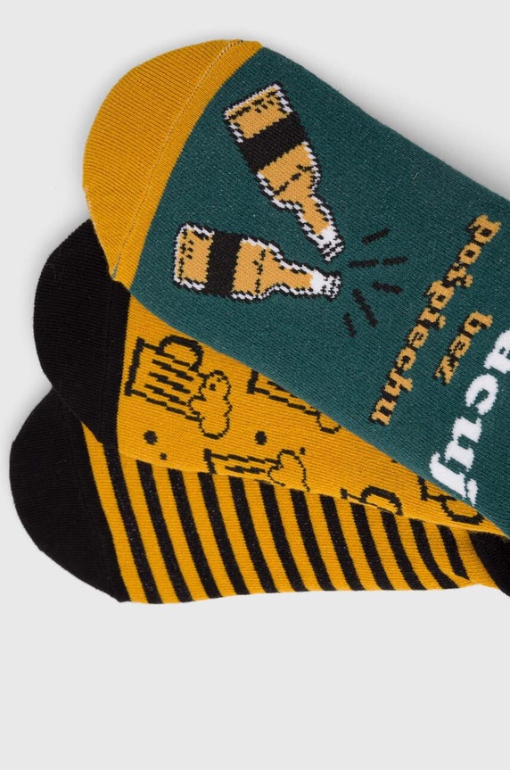 Skarpetki bawełniane męskie wzorzyste (3-pack) kolor multicolor RS24-LGM902 multicolor RS24