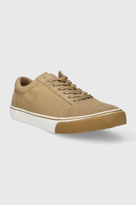 Obuwie Trampki męskie gładkie kolor beżowy RS24-OBM500 beżowy