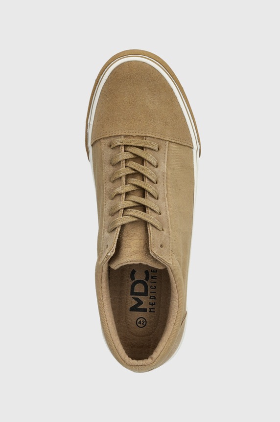 Trampki męskie gładkie kolor beżowy RS24-OBM500 beżowy