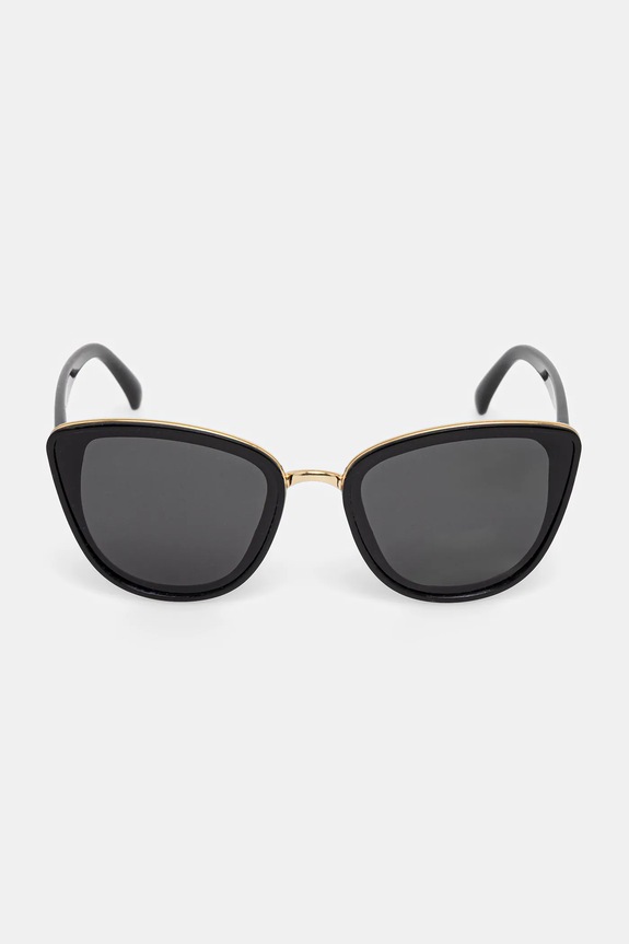 Akcesoria Okulary przeciwsłoneczne kocie oczy damskie RS24-OKD401 czarny