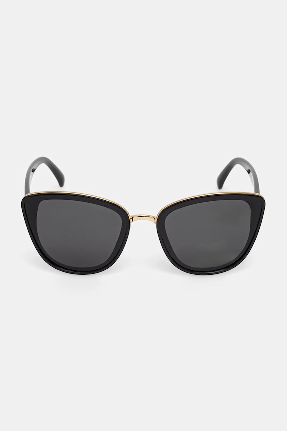 Akcesoria Okulary przeciwsłoneczne kocie oczy damskie RS24-OKD401 czarny