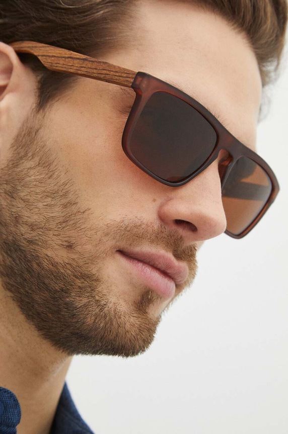 Okulary przeciwsłoneczne męskie z polaryzacją kolor brązowy RS24.OKM504 brązowy