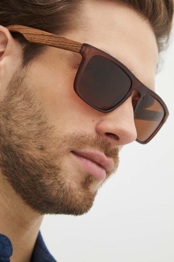 Okulary przeciwsłoneczne męskie z polaryzacją kolor brązowy RS24.OKM504 brązowy