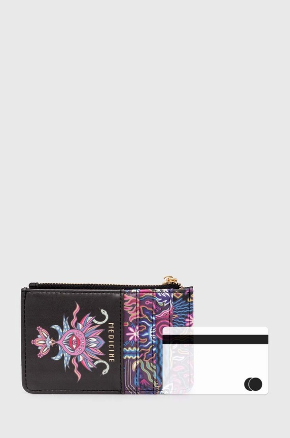 Portfel damski z imitacji skóry wzorzysty kolor multicolor multicolor RS24-PFDB00