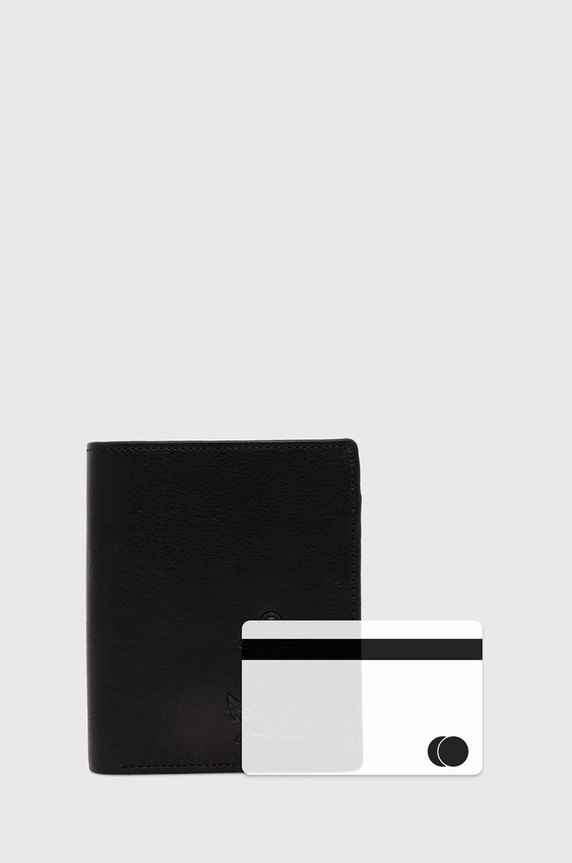 Portfel skórzany męski gładki kolor czarny czarny RS24-PFM502