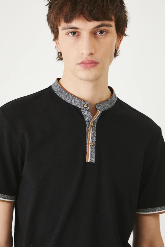 Medicine polo majica ženska bombažna z elastanom črna RS24-POM301