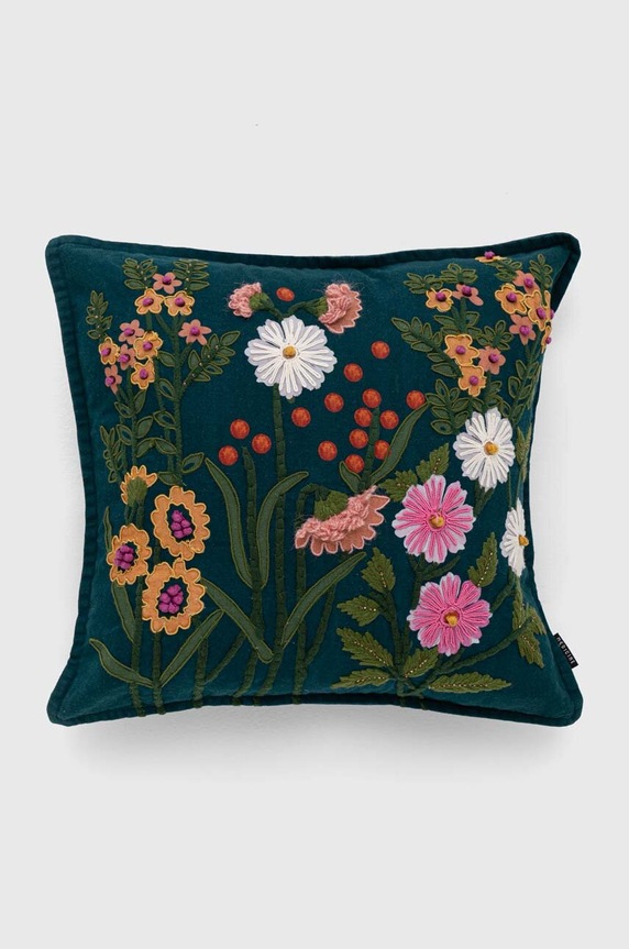 Poszewka dekoracyjna na poduszkę z ozdobną aplikacją 45 x 45 cm kolor multicolor RS24-PSU501 multicolor RS24