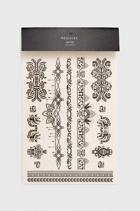 Tatuaże zmywalne (2-pack) kolor czarny czarny RS24-ROUA01