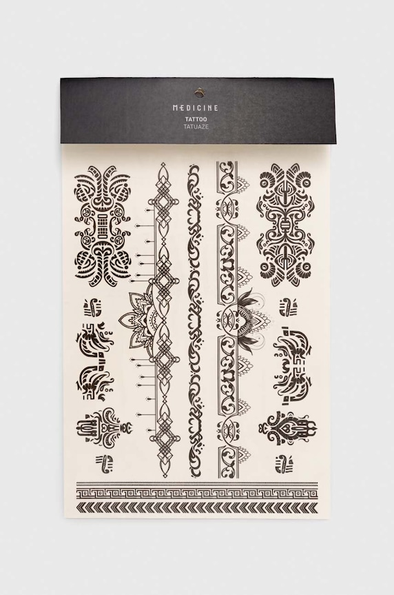 Tatuaże zmywalne (2-pack) kolor czarny czarny RS24-ROUA01