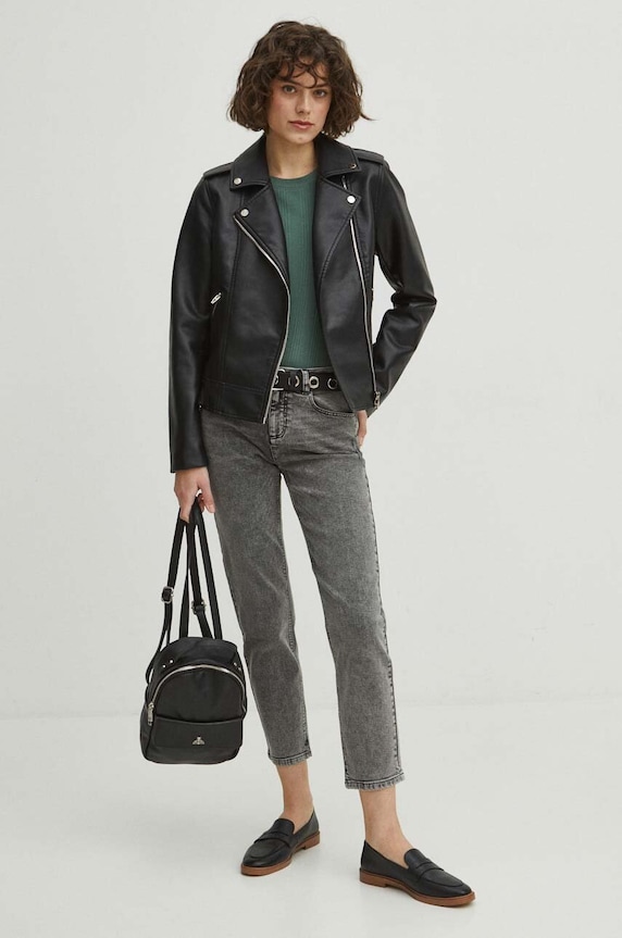 Rifle dámske boyfriend šedá farba RS24.SJD046 sivá RS24