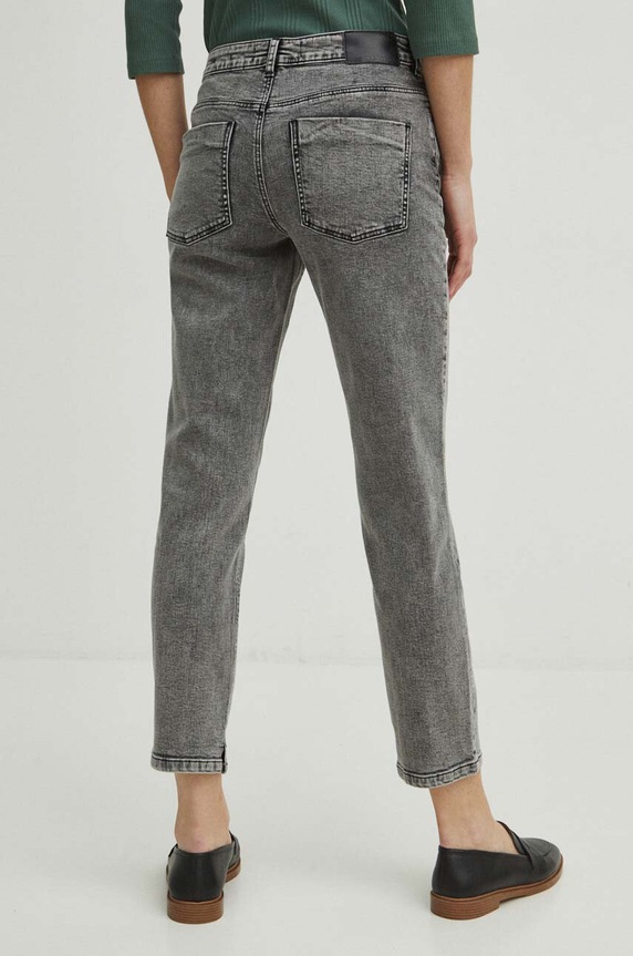 Oblečenie Rifle dámske boyfriend šedá farba RS24.SJD046 sivá