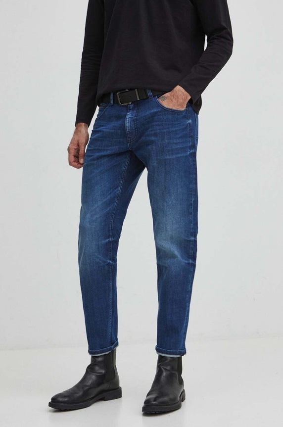 Jeansy męskie tapered kolor granatowy granatowy RS24.SJM501