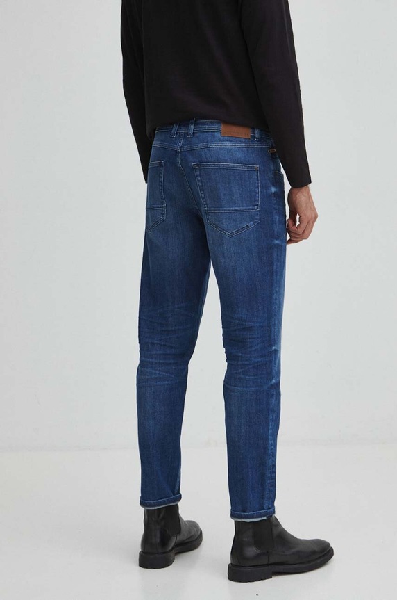 Odzież Jeansy męskie tapered kolor granatowy RS24.SJM501 granatowy