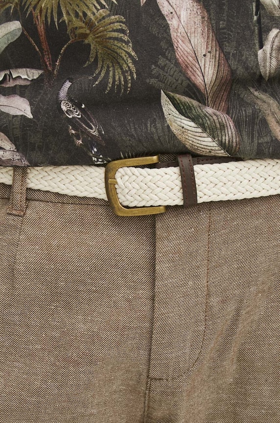 Medicine pantaloni din in maro RS24.SPM074