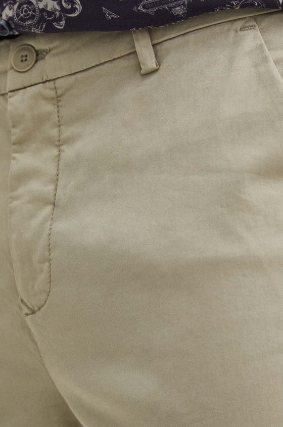 Spodnie męskie slim gładkie kolor beżowy beżowy RS24-SPM603