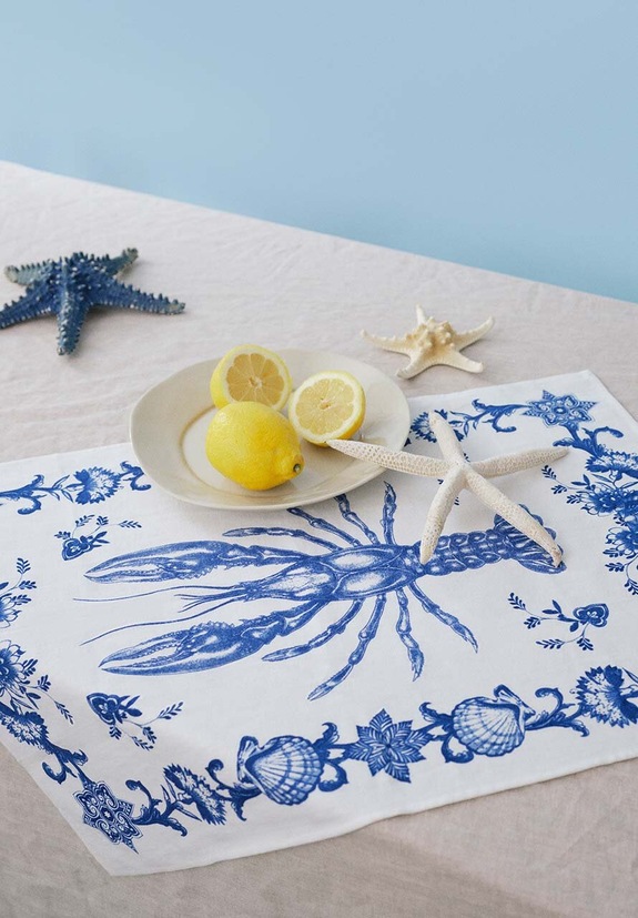 Ściereczki kuchenne wzorzyste (2-pack) kolor niebieski niebieski RS24.SRU700