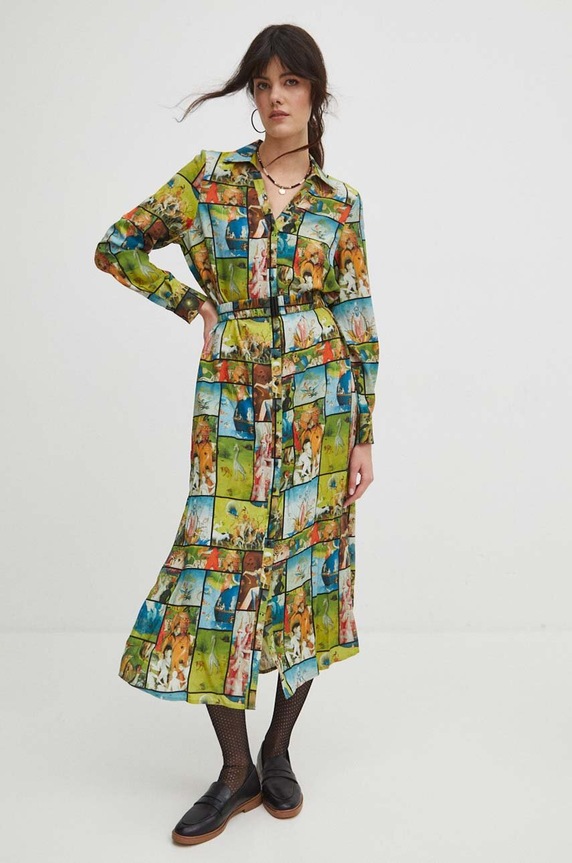 Odzież Sukienka midi z kolekcji Eviva L'arte RS24.SUD251 multicolor