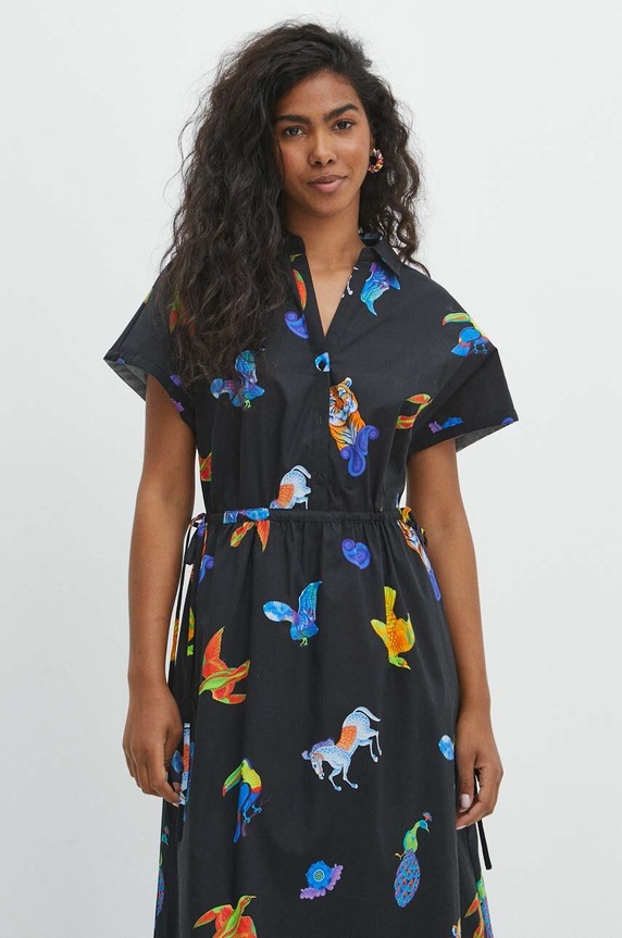Odzież Sukienka damska z kolekcji Jane Tattersfield x Medicine kolor multicolor RS24.SUD852 multicolor