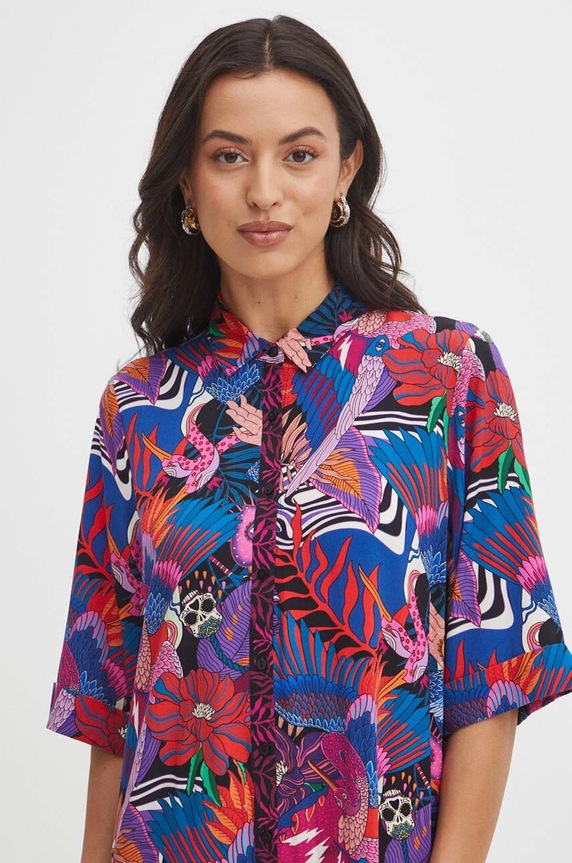 Sukienka damska midi wzorzysta kolor multicolor multicolor RS24-SUDB06