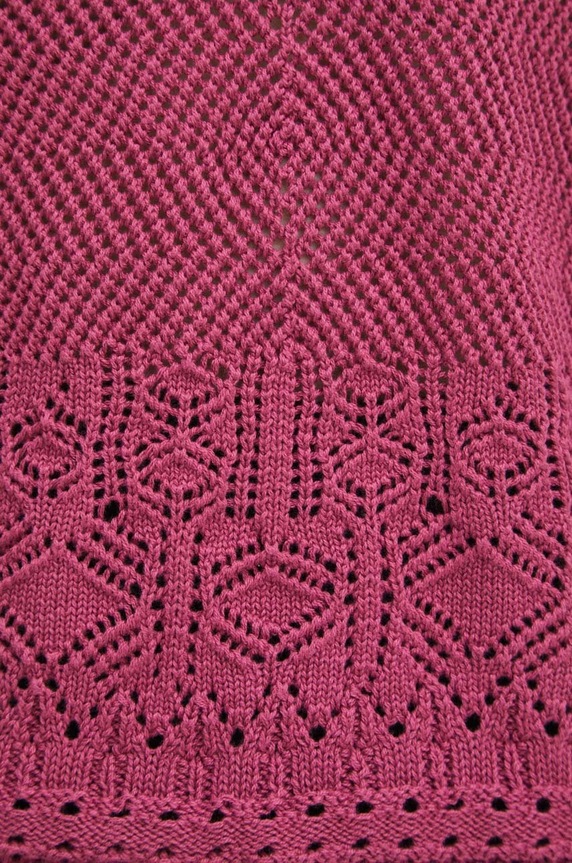 Sweter damski ażurowy kolor różowy RS24.SWD500 różowy