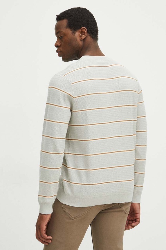 Oblečenie Sveter pánsky s textúrou šedá farba RS24.SWM301 sivá