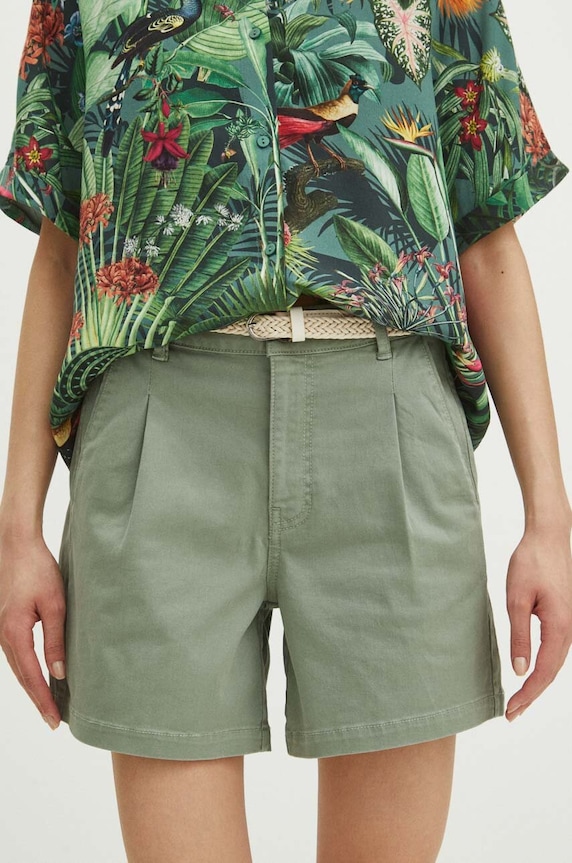 Šortky dámske hladké tyrkysová farba RS24-SZD073 tyrkysová RS24