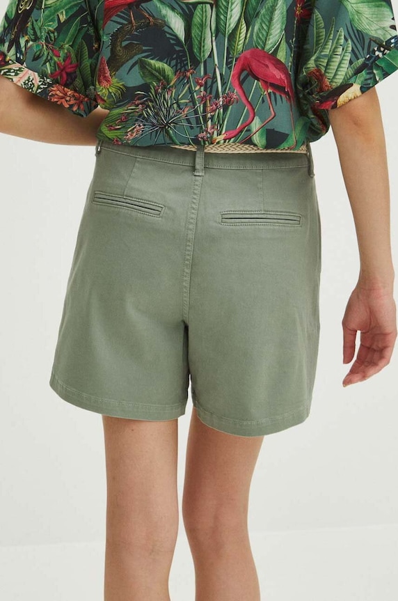 Oblečenie Šortky dámske hladké tyrkysová farba RS24-SZD073 tyrkysová