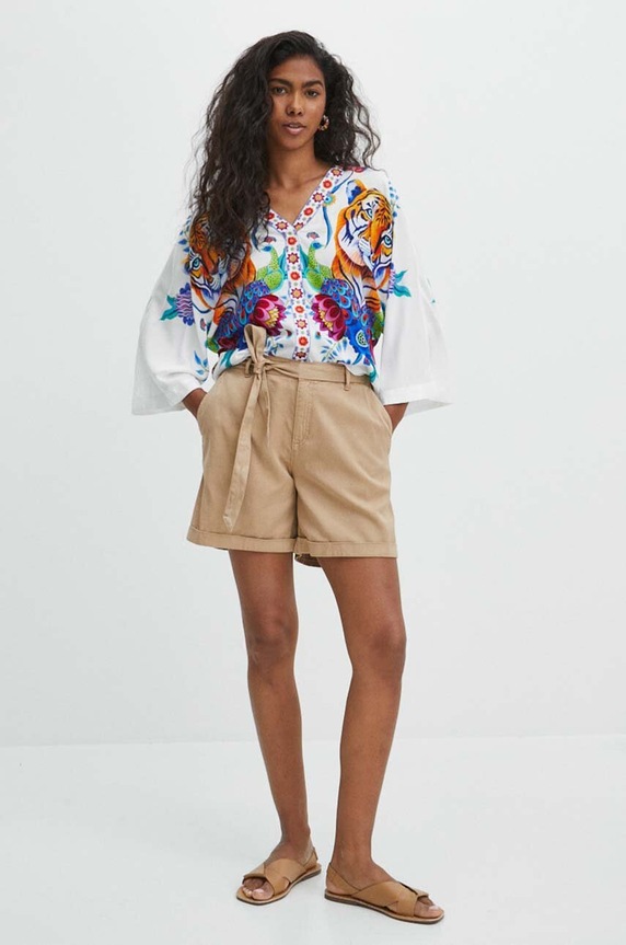 Medicine rövidnadrág RS24.SZD080 bézs RS24