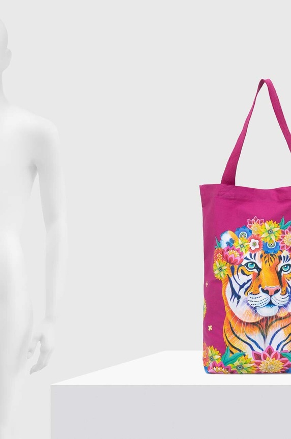 Bavlněná taška z kolekce Jane Tattersfield x Medicine růžová barva RS24-TCD850