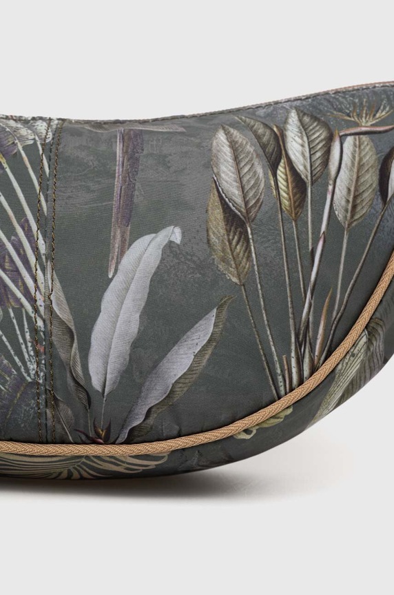 Cestovná taška cez pás dámska vzorovaná zelená farba zelená RS24-TOD720