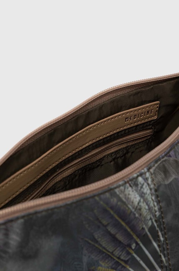 Cestovná taška cez pás dámska vzorovaná zelená farba RS24-TOD720