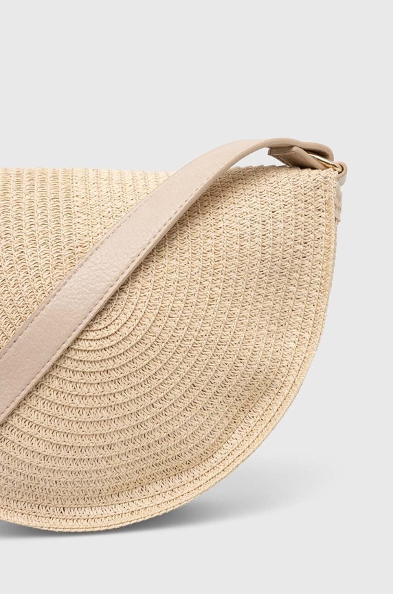 Doplňky Kabelka dámská pletená s ozdobnou výšivkou béžová barva RS24-TOD905 béžová