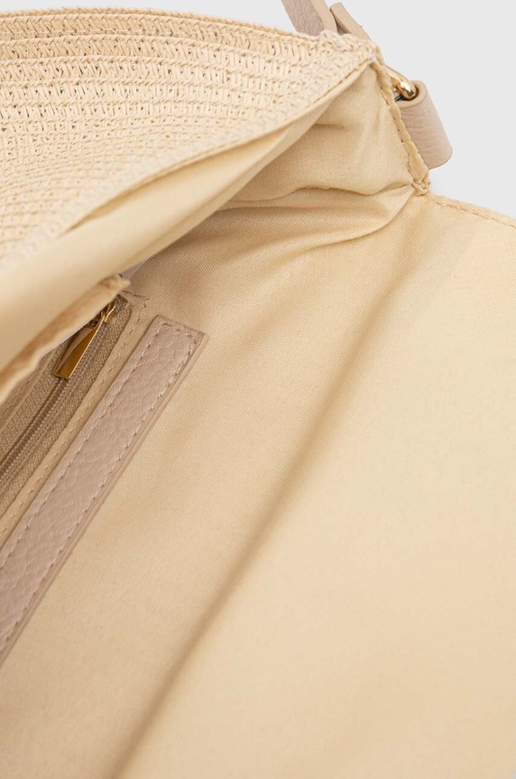 Kabelka dámská pletená s ozdobnou výšivkou béžová barva RS24-TOD905 béžová