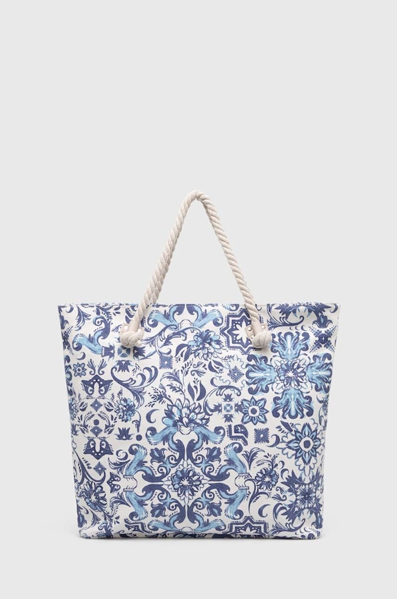 Kabelka dámska typ shopper so vzorom modrá farba RS24-TODB08 modrá RS24