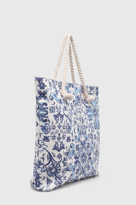 Doplnky Kabelka dámska typ shopper so vzorom modrá farba RS24-TODB08 modrá