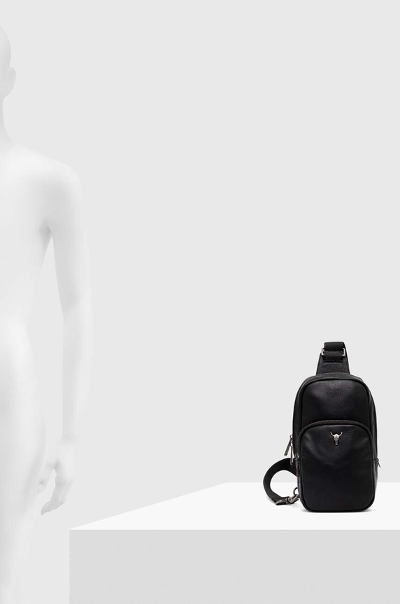 Torba męska z imitacji skóry kolor czarny RS24-TOM502