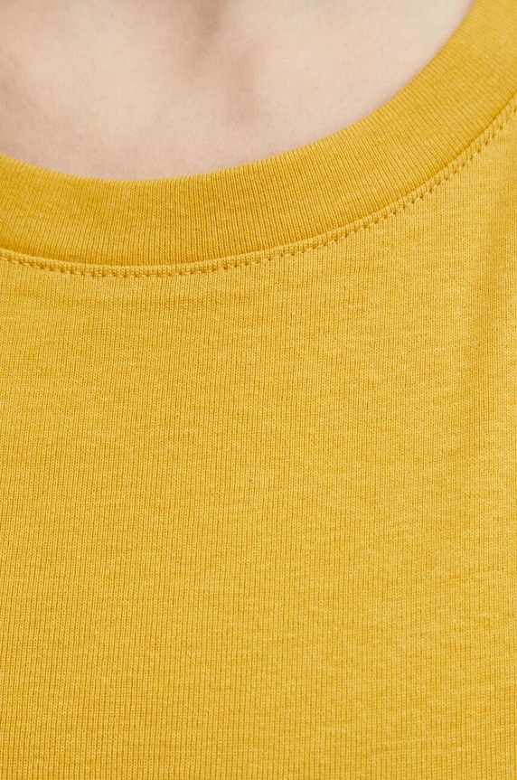 T-shirt bawełniany damski kolor żółty RS24.TSD034 żółty