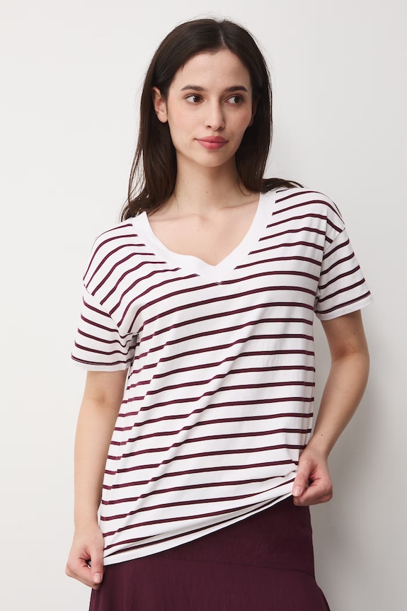 T-shirt damski bawełniany biały RS24-TSD074