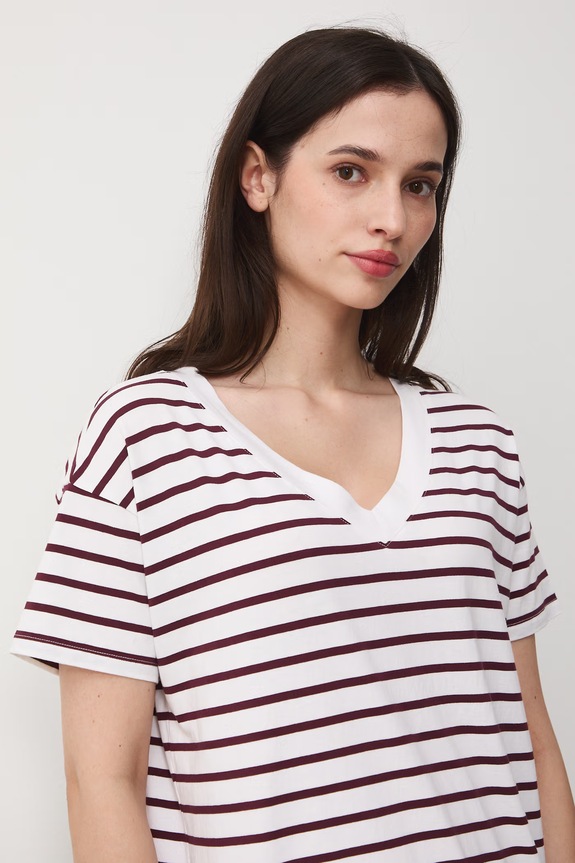 T-shirt damski bawełniany biały RS24-TSD074