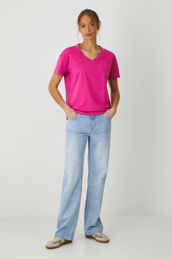 T-shirt damski bawełniany RS24-TSD074 różowy RS24