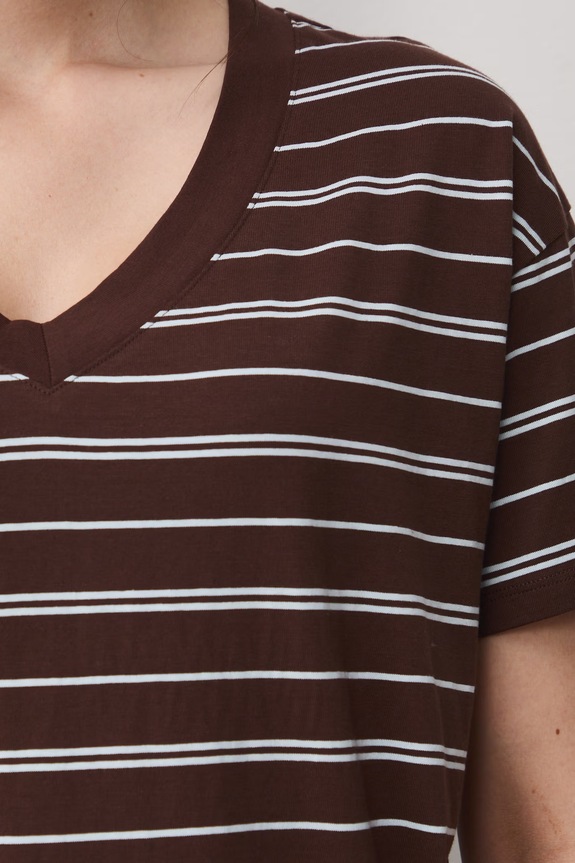 T-shirt damski bawełniany RS24-TSD074 brązowy