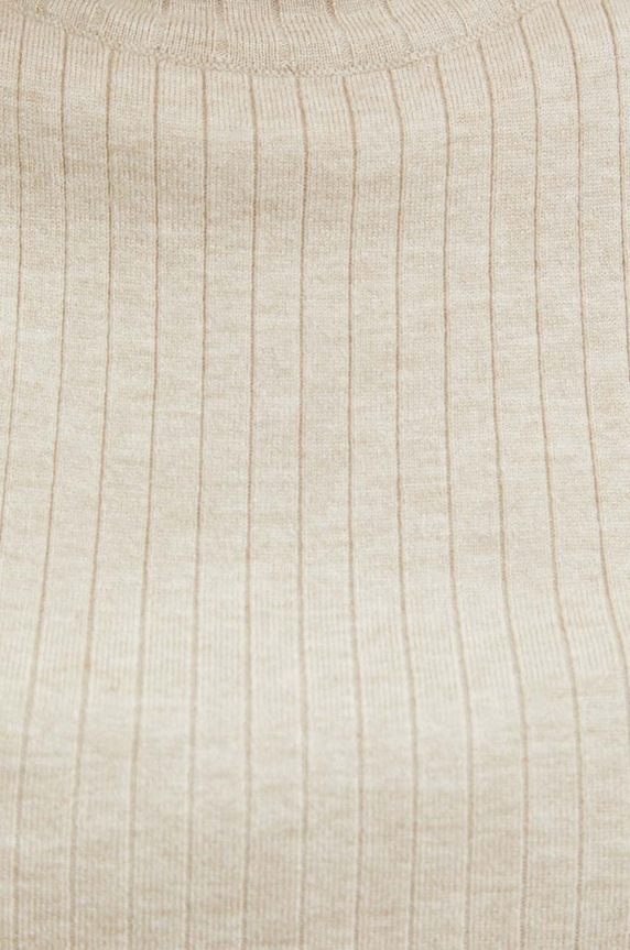 T-shirt damski sweterkowy kolor beżowy RS24.TSD200 beżowy