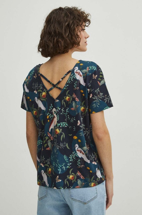 Βαμβακερό μπλουζάκι Medicine σκούρο μπλε RS24-TSD458