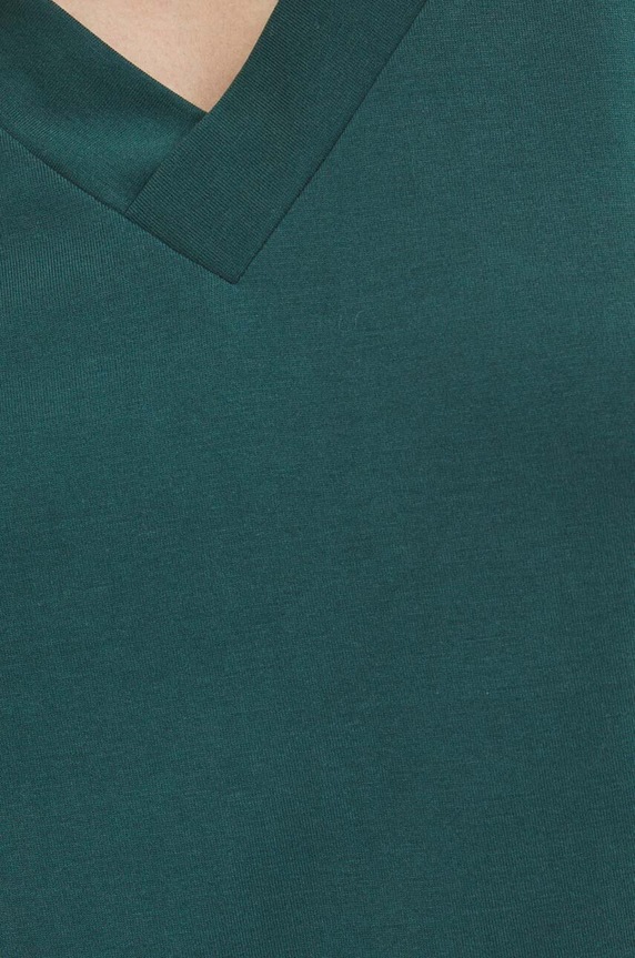 T-shirt damski z domieszką elastanu gładki kolor zielony RS24.TSD508 turkusowy