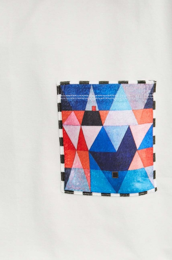 Bavlněné tričko dámské s příměsí elastanu z kolekce Jerzy Nowosielski x Medicine béžová barva RS24-TSD669