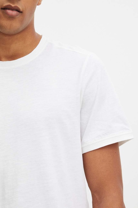T-shirt bawełniany męski gładki kolor biały RS24-TSM096 biały